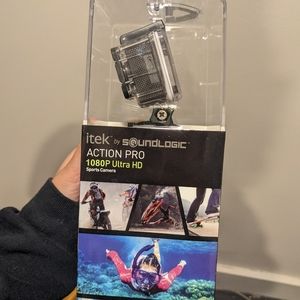 Sports camera with accessories